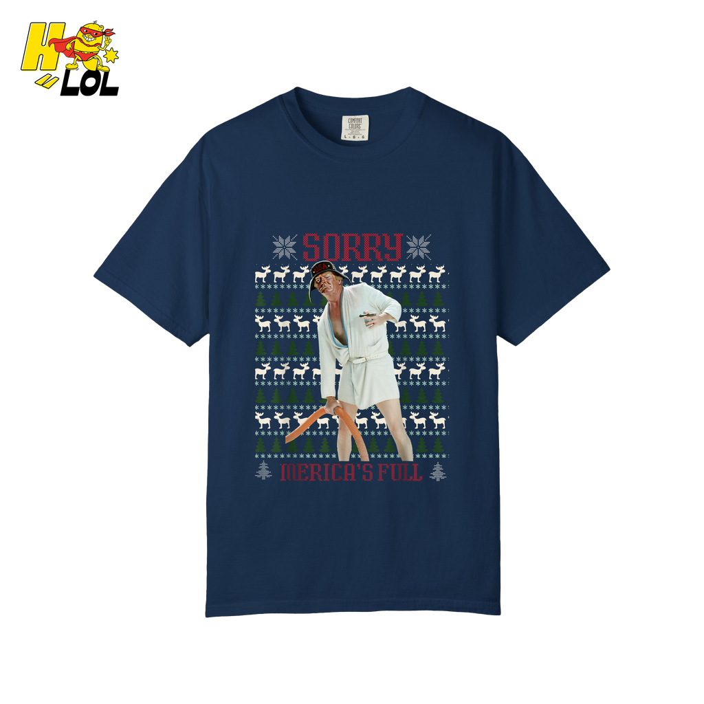 Sorry Merica’s Full Shirt Funny Ugly Christmas Holiday Shirt - HQLOL