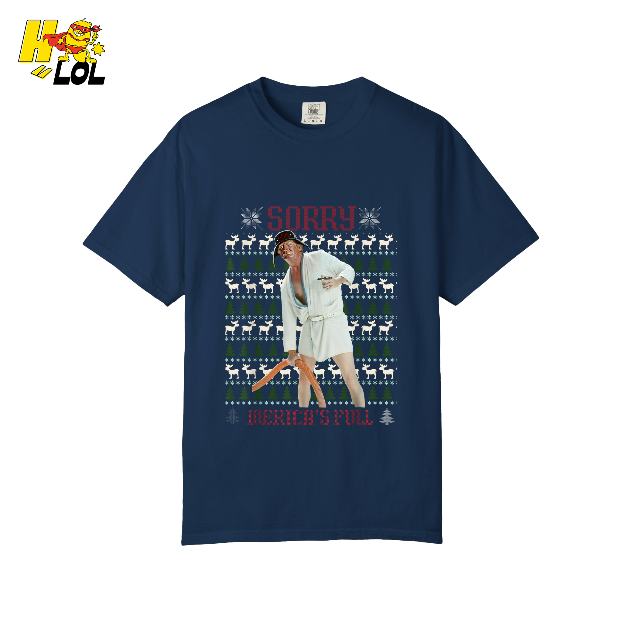 Sorry Merica’s Full Shirt Funny Ugly Christmas Holiday Shirt - HQLOL