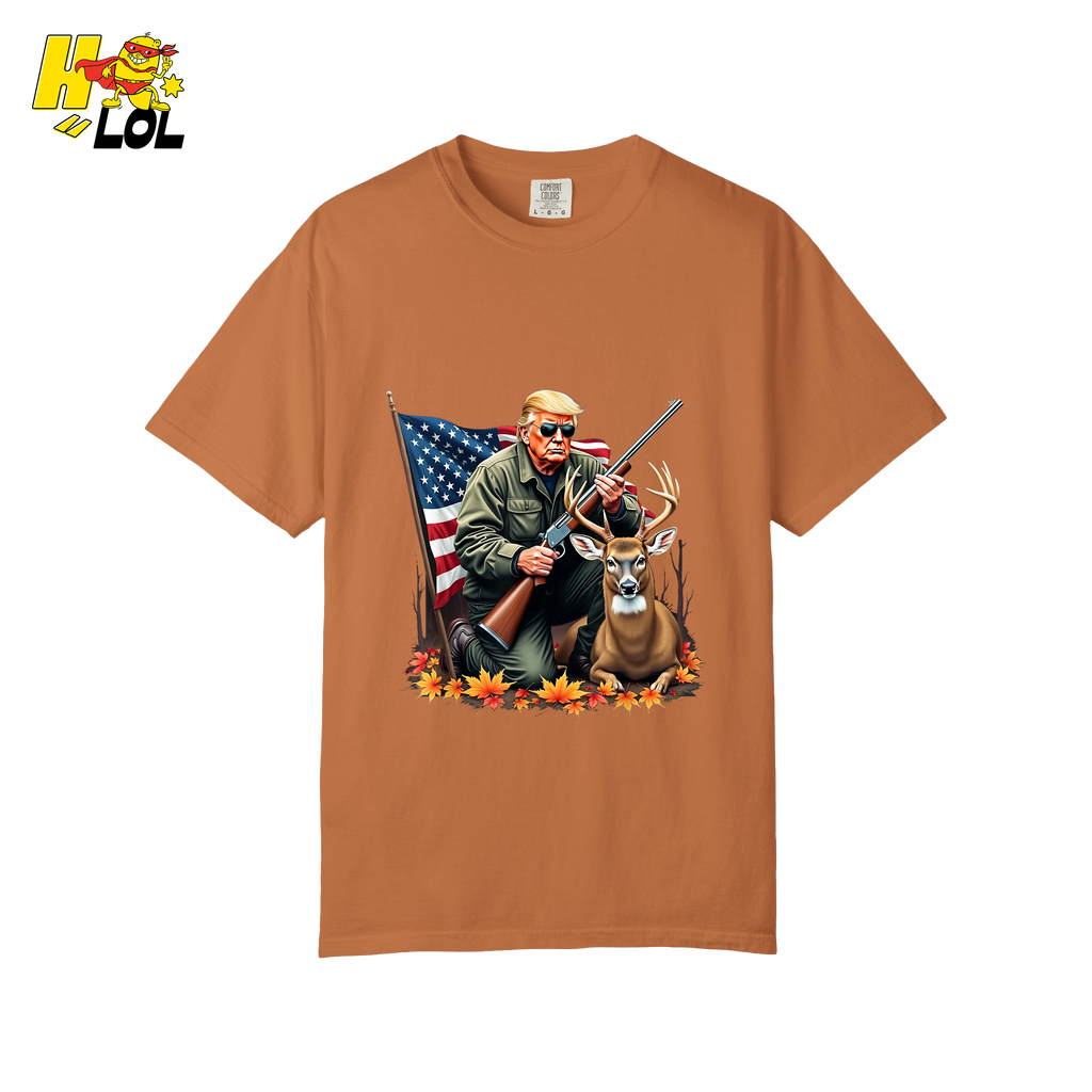 Patriotic Hunting Shirt Hunter Deer American Flag Graphic Shirt - HQLOL