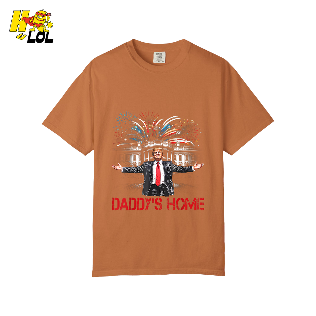 Daddy’s Home Shirt Patriotic Fireworks Political Graphic Shirt - HQLOL