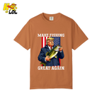 Make Fishing Great Again Shirt Funny Patriotic Bass Fishing Shirt - HQLOL
