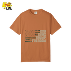 God Guns Trump Freedom Shirt Patriotic Camo Flag Shirt - HQLOL