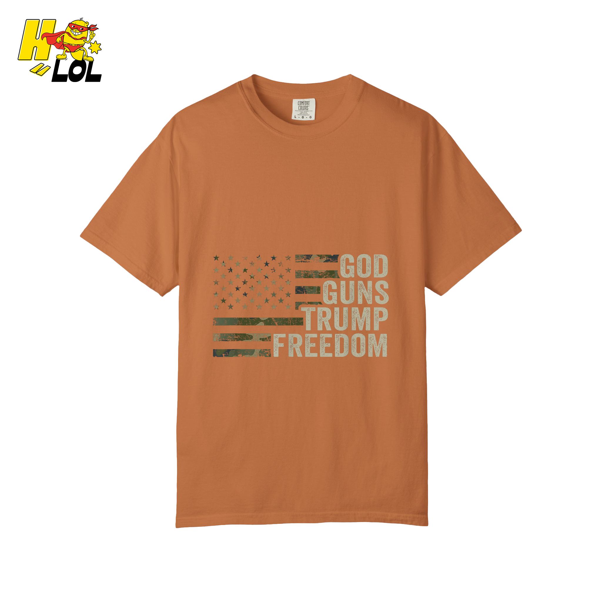 God Guns Trump Freedom Shirt Patriotic Camo Flag Shirt - HQLOL