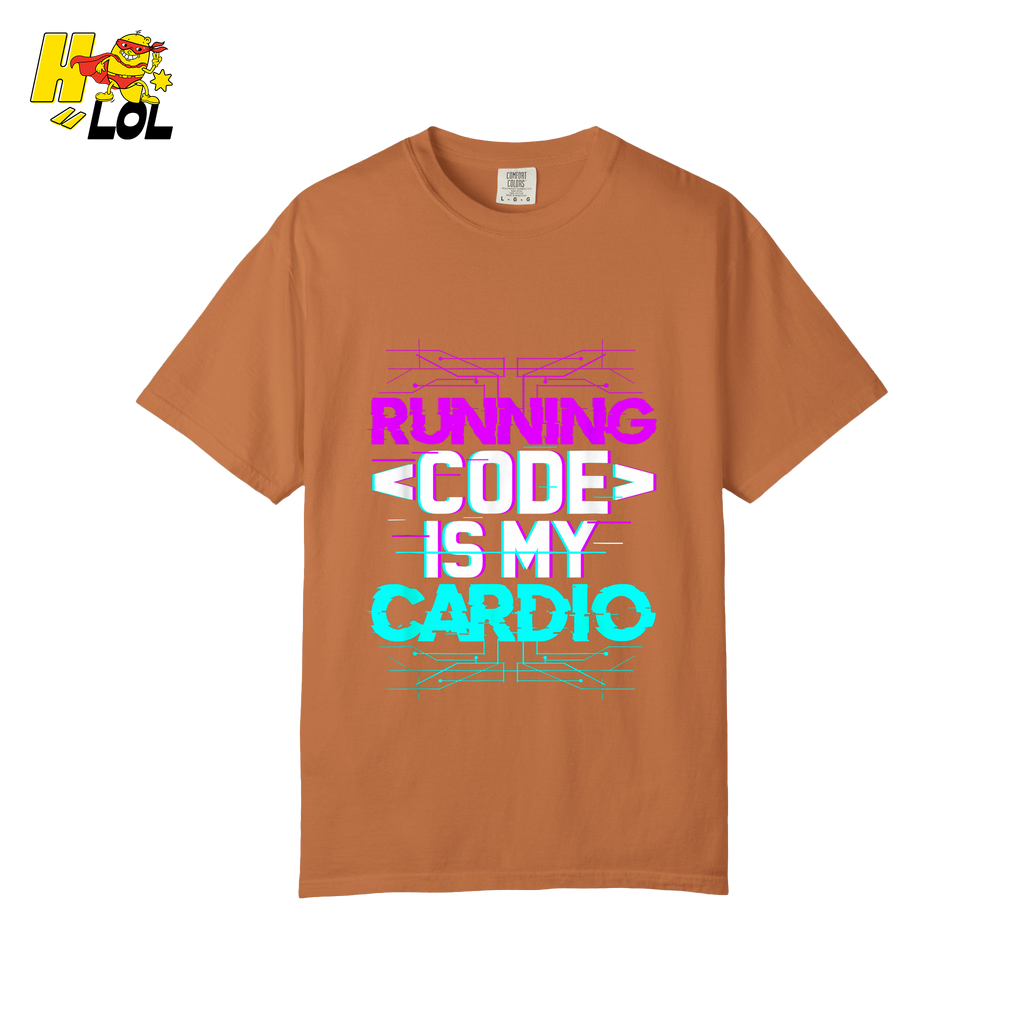 Running Code Is My Cardio Shirt Funny Programmer Neon Shirt - HQLOL