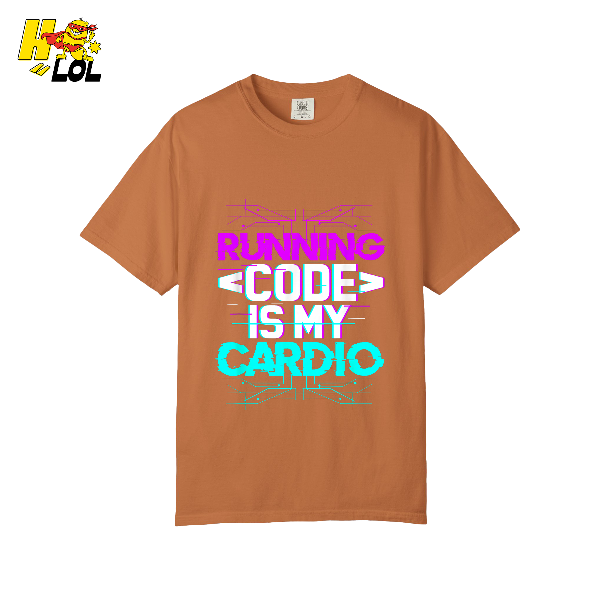 Running Code Is My Cardio Shirt Funny Programmer Neon Shirt - HQLOL