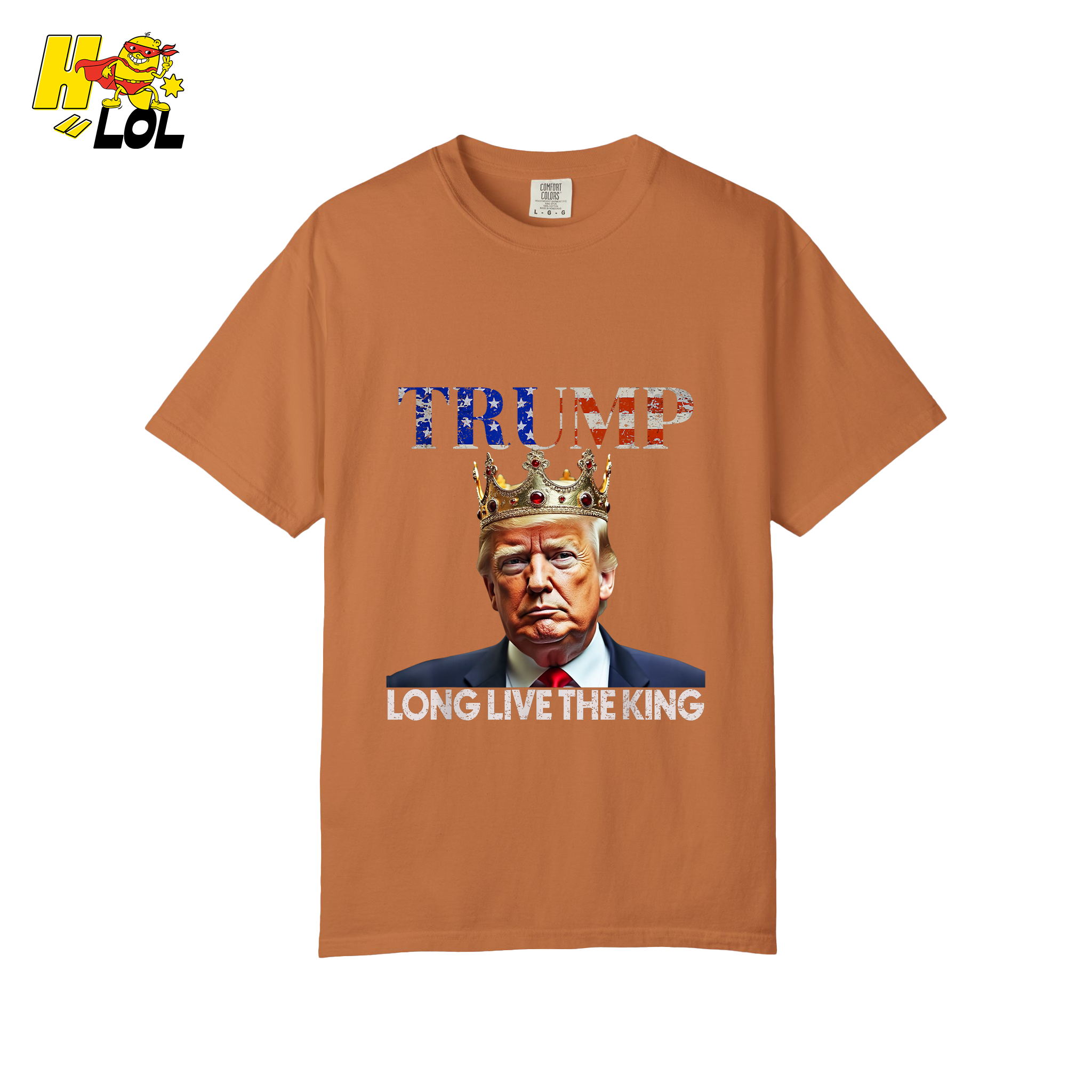 Trump Long Live The King Shirt Crown Patriotic Graphic Shirt - HQLOL