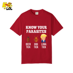 Know Your Parasites Shirt Funny Tick Meme Satire Graphic Shirt - HQLOL