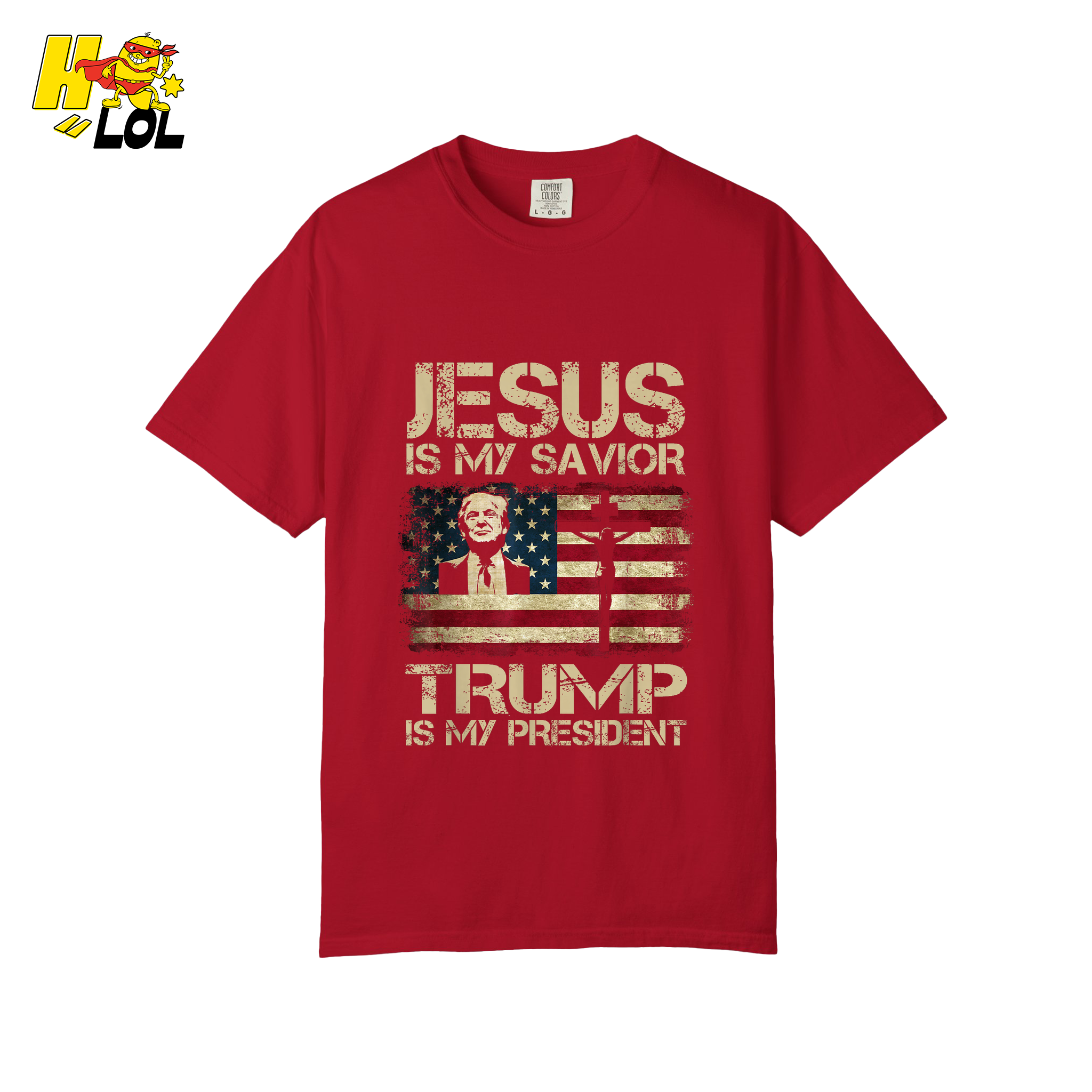 Jesus Is My Savior Trump Is My President Shirt Christian Patriotic - HQLOL