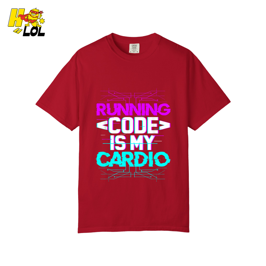 Running Code Is My Cardio Shirt Funny Programmer Neon Shirt - HQLOL