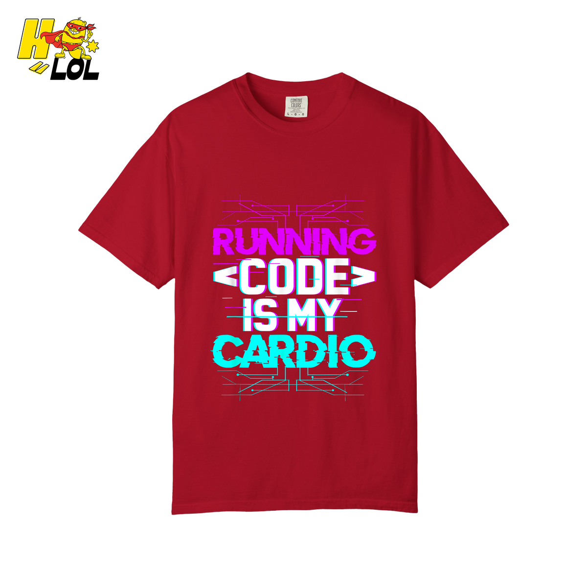 Running Code Is My Cardio Shirt Funny Programmer Neon Shirt - HQLOL