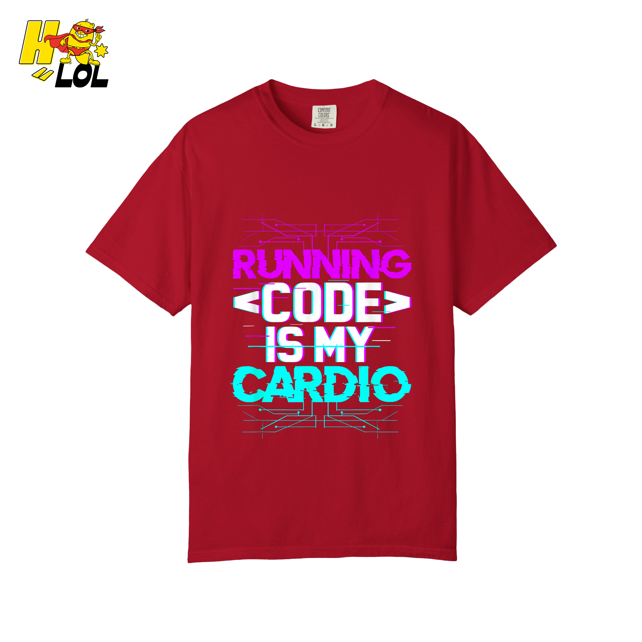 Running Code Is My Cardio Shirt Funny Programmer Neon Shirt - HQLOL