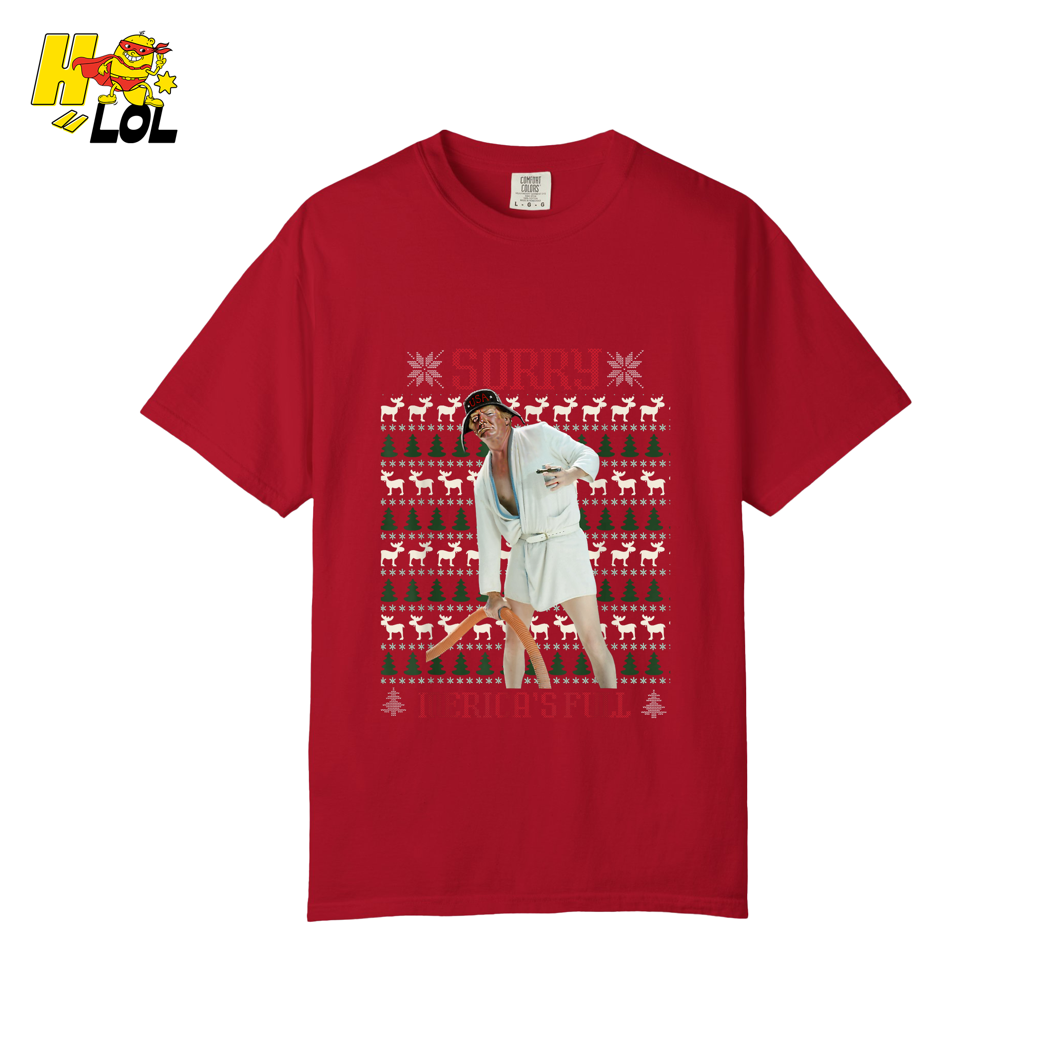 Sorry Merica’s Full Shirt Funny Ugly Christmas Holiday Shirt - HQLOL