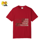 God Guns Trump Freedom Shirt Patriotic Camo Flag Shirt - HQLOL