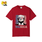 Merica Shirt Patriotic USA Flag Sunglasses Graphic Sweatshirt - HQLOL