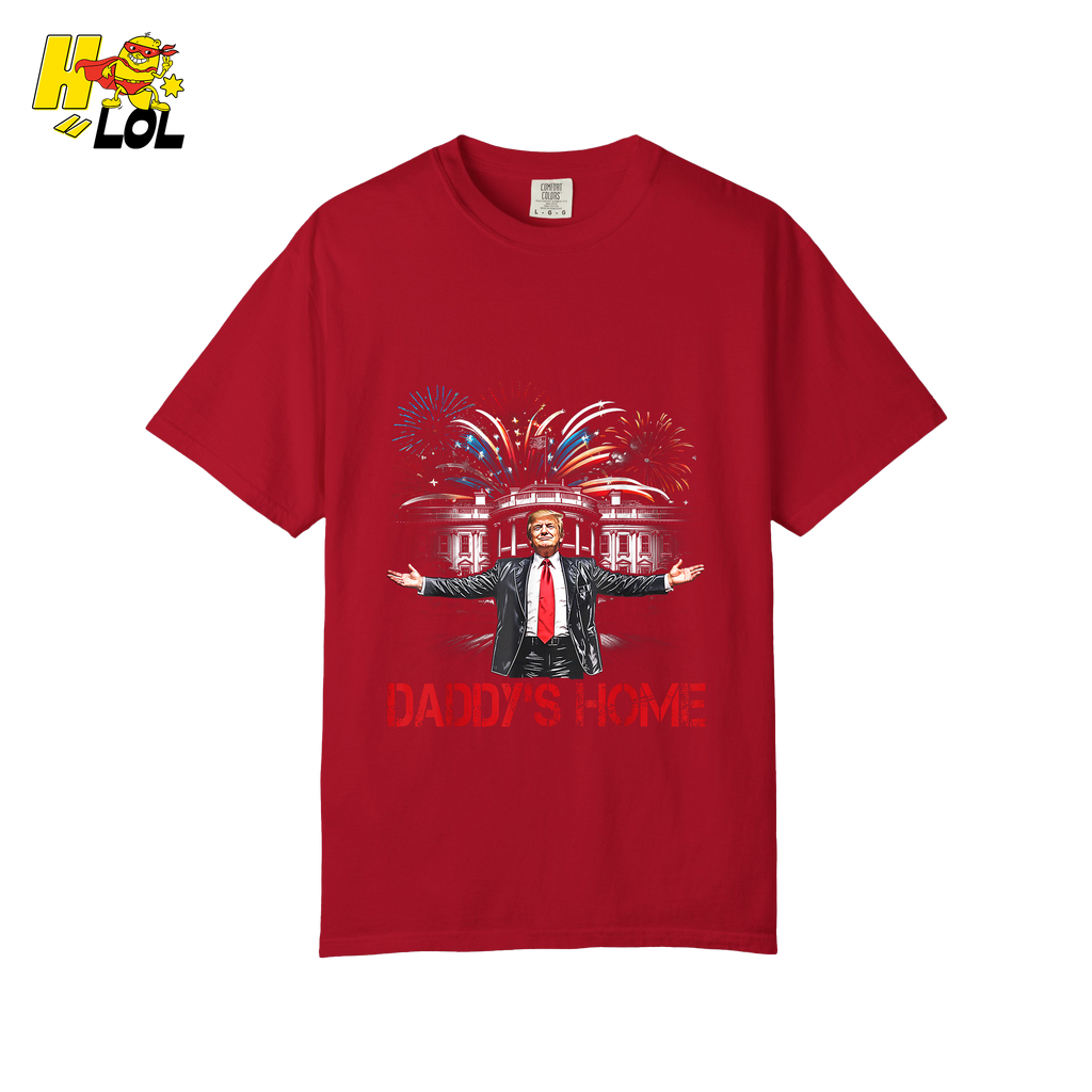 Daddy’s Home Shirt Patriotic Fireworks Political Graphic Shirt - HQLOL