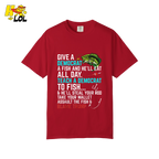 Funny Political Fishing Shirt Teach a Democrat to Fish Blame Trump - HQLOL