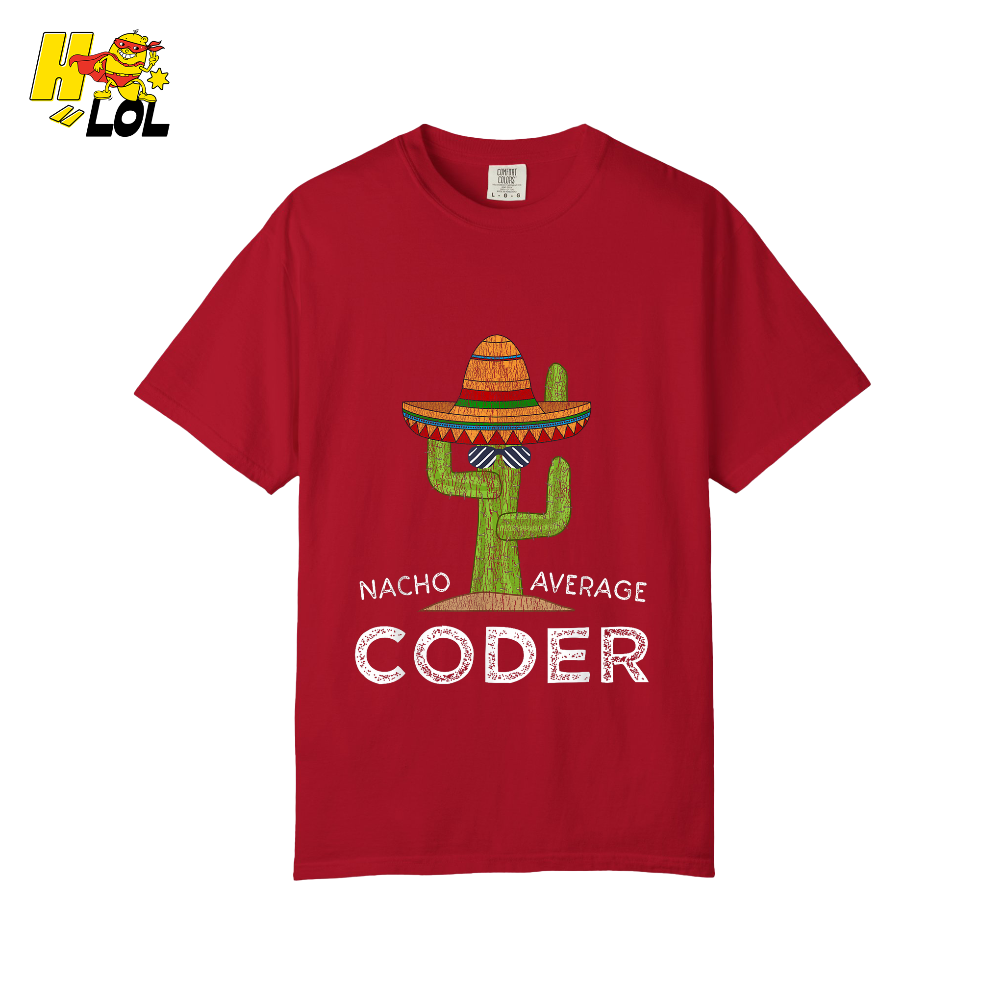 Nacho Average Coder Shirt Funny Programmer Cactus Shirt - HQLOL