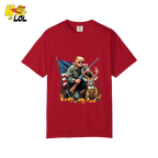 Patriotic Hunting Shirt Hunter Deer American Flag Graphic Shirt - HQLOL