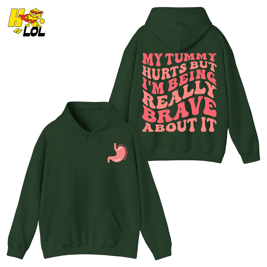 Tummy Ache Survivor Hoodie Gift For Women With Chronic Pain - HQLOL