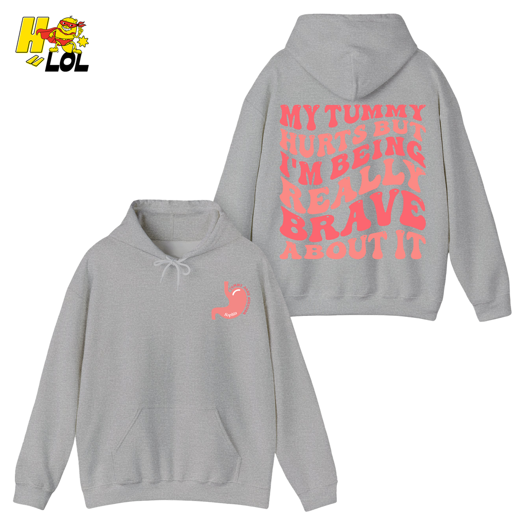 Tummy Ache Survivor Hoodie Gift For Women With Chronic Pain - HQLOL