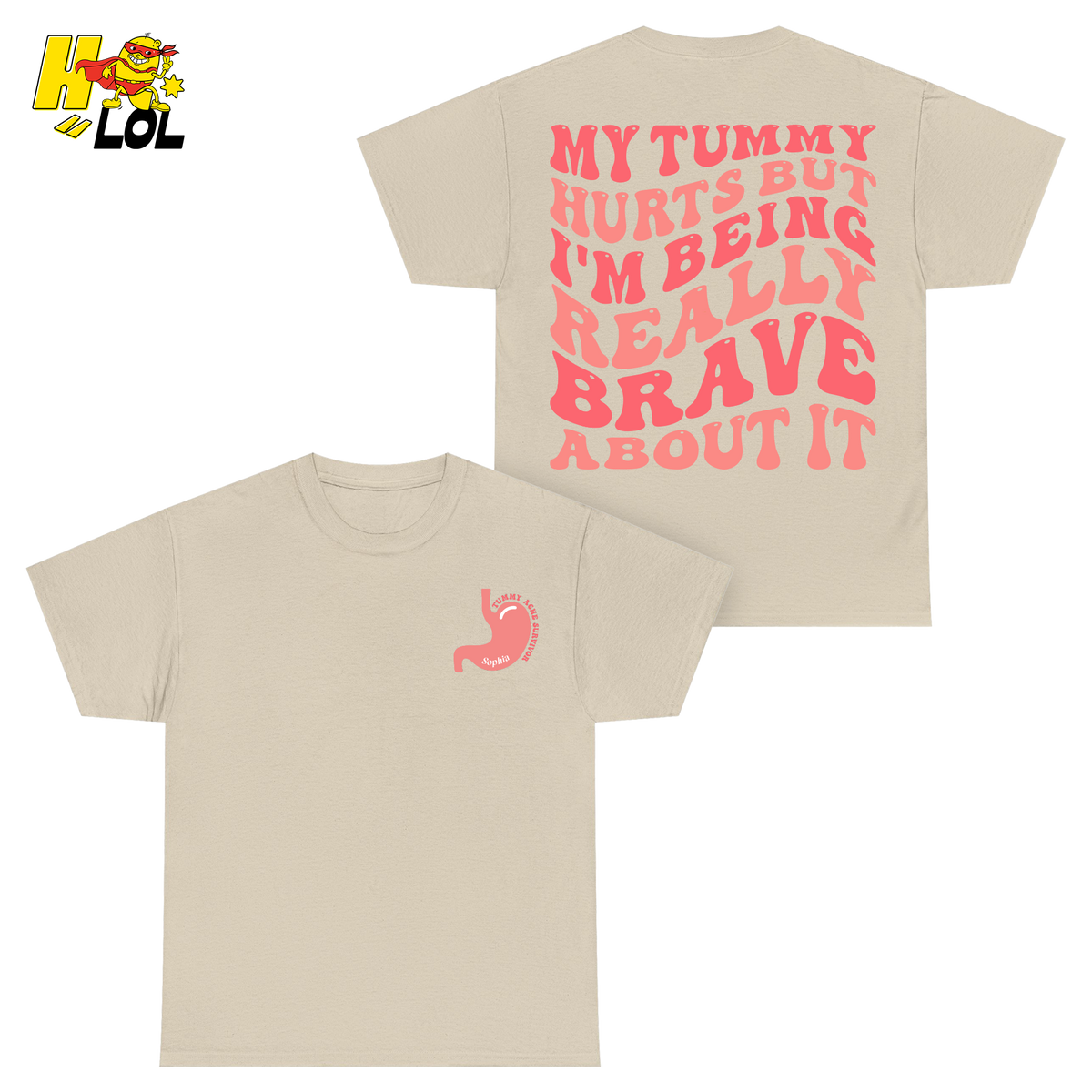 Tummy Ache Survivor Shirt Gift For Women With Chronic Pain - HQLOL