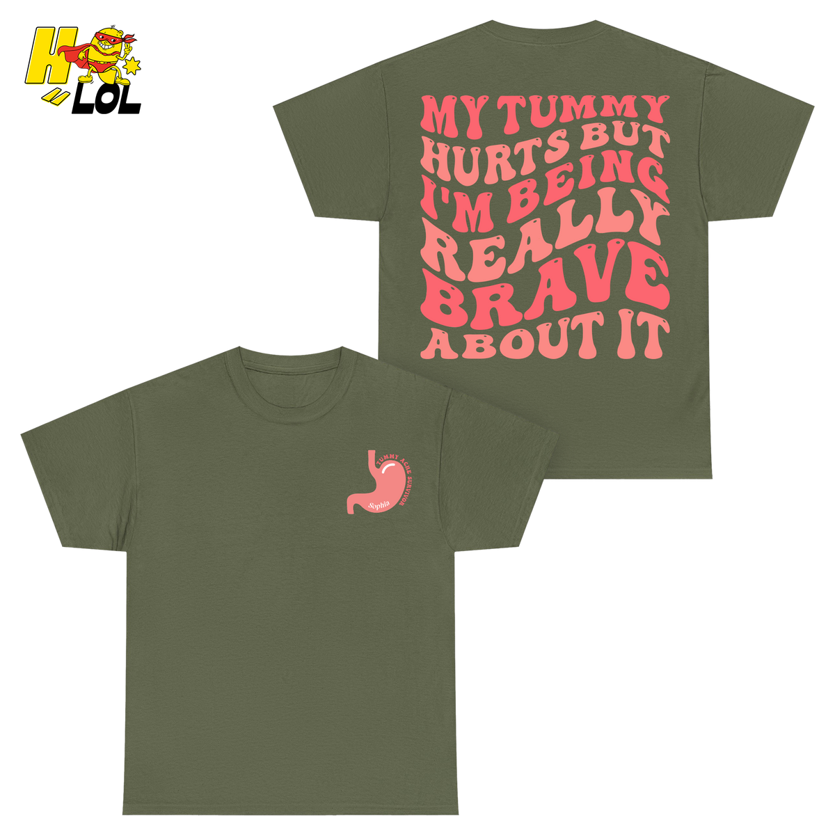 Tummy Ache Survivor Shirt Gift For Women With Chronic Pain - HQLOL