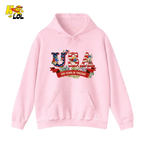 USA 250 Years Of Freedom Floral Hoodie Gift For Patriots - HQLOL