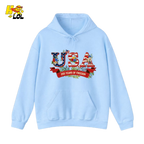 USA 250 Years Of Freedom Floral Hoodie Gift For Patriots - HQLOL