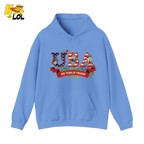 USA 250 Years Of Freedom Floral Hoodie Gift For Patriots - HQLOL