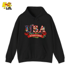 USA 250 Years Of Freedom Floral Hoodie Gift For Patriots - HQLOL