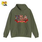 USA 250 Years Of Freedom Floral Hoodie Gift For Patriots - HQLOL