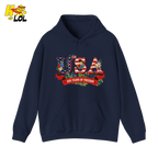 USA 250 Years Of Freedom Floral Hoodie Gift For Patriots - HQLOL