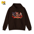 USA 250 Years Of Freedom Floral Hoodie Gift For Patriots - HQLOL