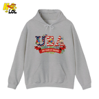 USA 250 Years Of Freedom Floral Hoodie Gift For Patriots - HQLOL