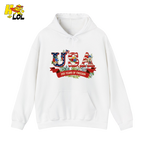 USA 250 Years Of Freedom Floral Hoodie Gift For Patriots - HQLOL