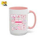 Valentine Nurse Cute Icons Mug Gift for Nurses - HQLOL