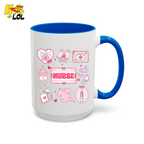 Valentine Nurse Cute Icons Mug Gift for Nurses - HQLOL