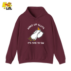 Wake Up Sluts It's Time To Sin Funny Duck Hoodie Gift for Friends - HQLOL