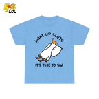 Wake Up Sluts It's Time To Sin Funny Duck T-shirt Gift for Friends - HQLOL