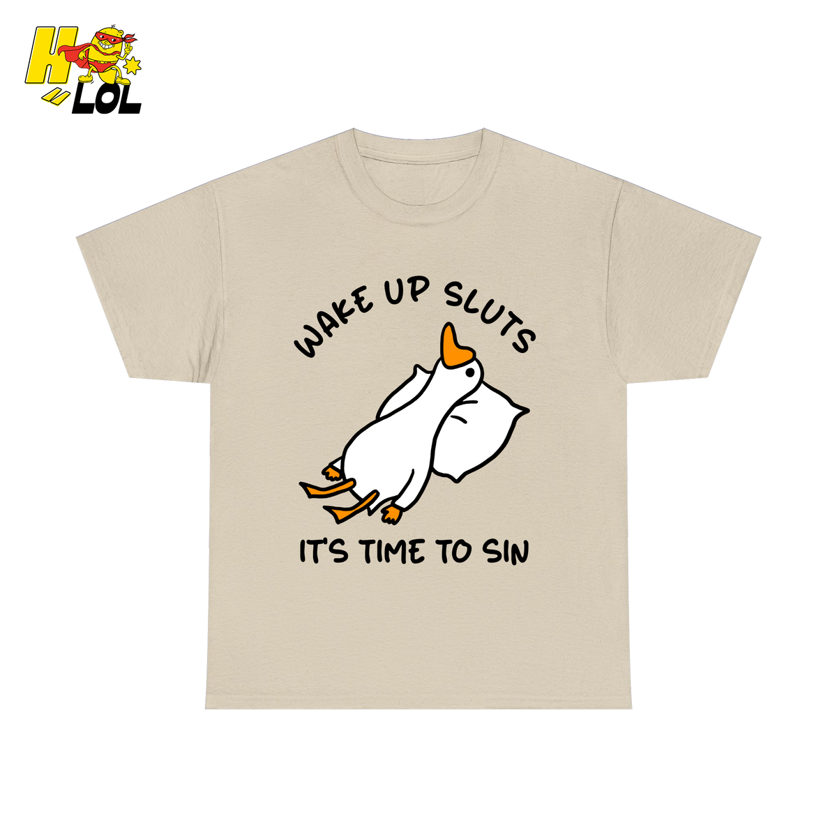 Wake Up Sluts It's Time To Sin Funny Duck T-shirt Gift for Friends - HQLOL