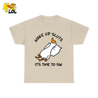 Wake Up Sluts It's Time To Sin Funny Duck T-shirt Gift for Friends - HQLOL