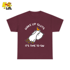 Wake Up Sluts It's Time To Sin Funny Duck T-shirt Gift for Friends - HQLOL