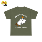 Wake Up Sluts It's Time To Sin Funny Duck T-shirt Gift for Friends - HQLOL