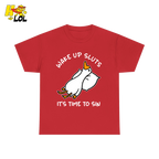 Wake Up Sluts It's Time To Sin Funny Duck T-shirt Gift for Friends - HQLOL