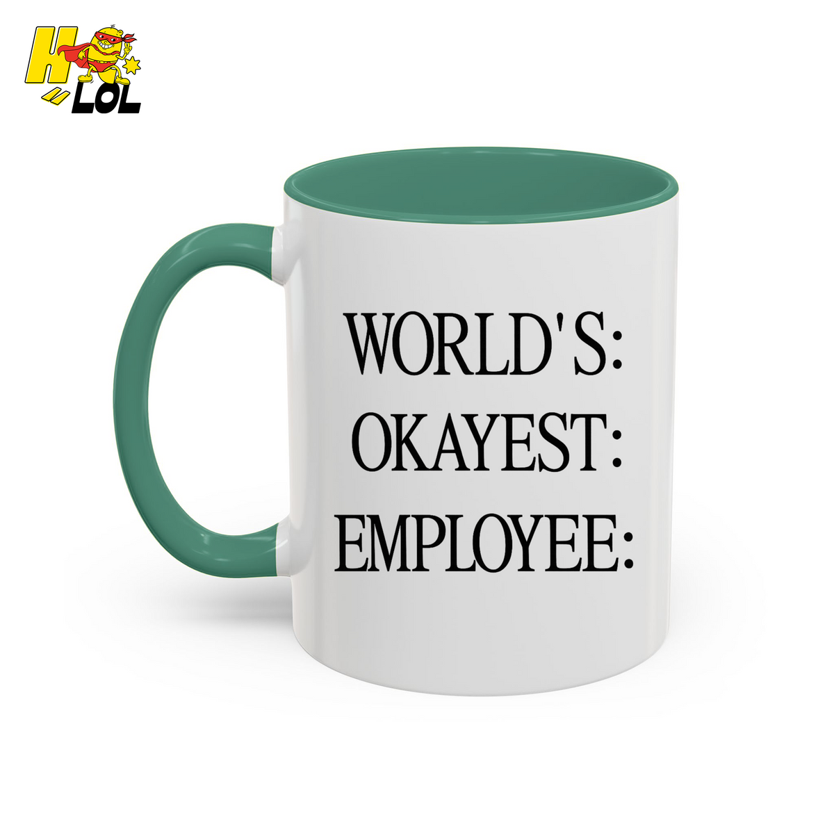 Worlds Okayest Employee Funny Mug Gift for Coworkers - HQLOL