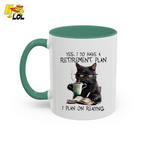 Yes I Do Have A Retirement Plan Reading Cat Mug Gift For Book Lovers - HQLOL