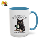 Yes I Do Have A Retirement Plan Reading Cat Mug Gift For Book Lovers - HQLOL