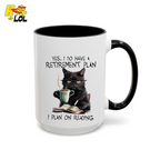 Yes I Do Have A Retirement Plan Reading Cat Mug Gift For Book Lovers - HQLOL