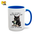 Yes I Do Have A Retirement Plan Reading Cat Mug Gift For Book Lovers - HQLOL
