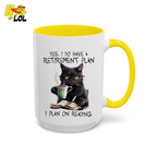 Yes I Do Have A Retirement Plan Reading Cat Mug Gift For Book Lovers - HQLOL